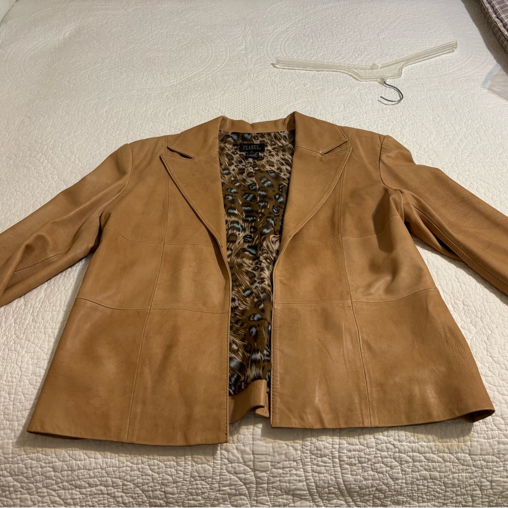 Tan Leather Women's Jacket